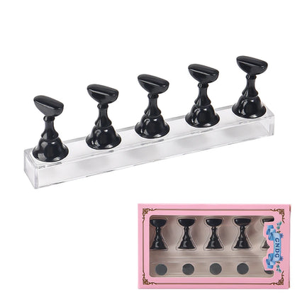 5pcs Chess Magnetic Nail Holder Acrylic Nail Tips Practice Display