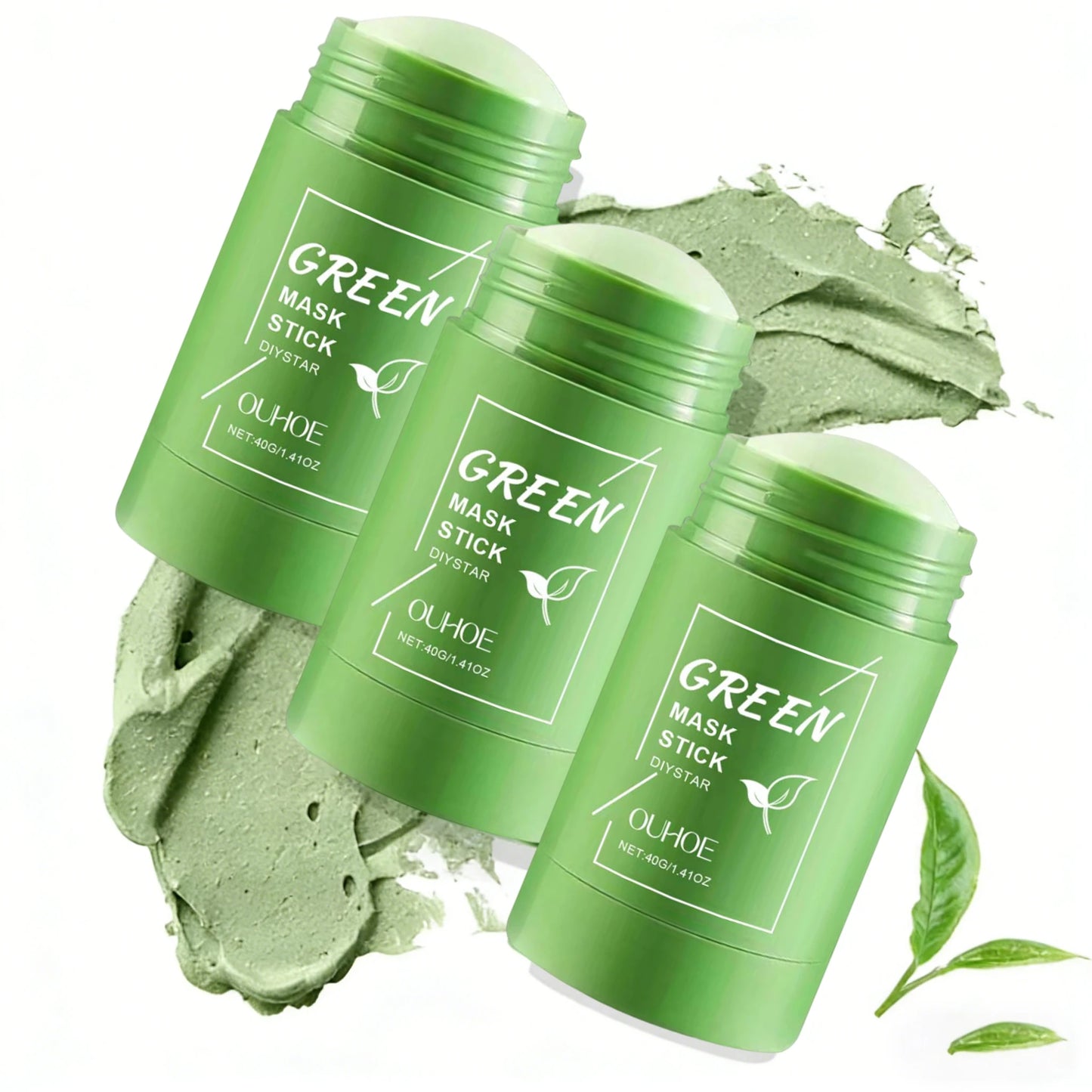 1~5PCS Green Tea Clay Stick For Face Green Mask Stick Smear Acne