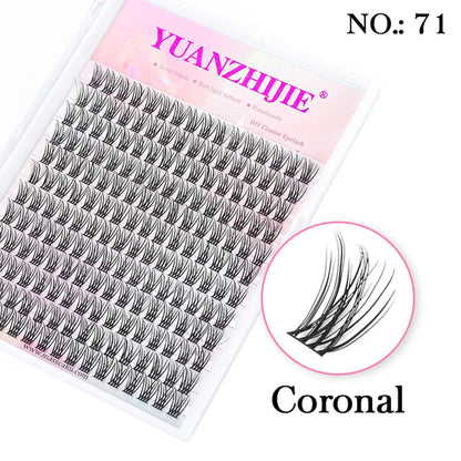 DIY 144 Cluster Lashes YUANZHIJIE free ship Segmented Beam Natural C/D