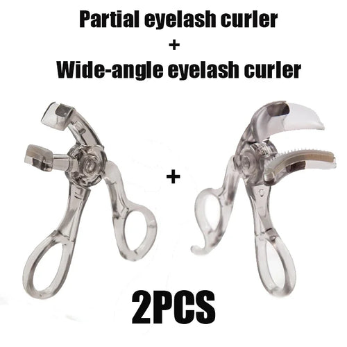 Dual-Type Eyelash Curler with Comb – Wide & Partial Clip Options,