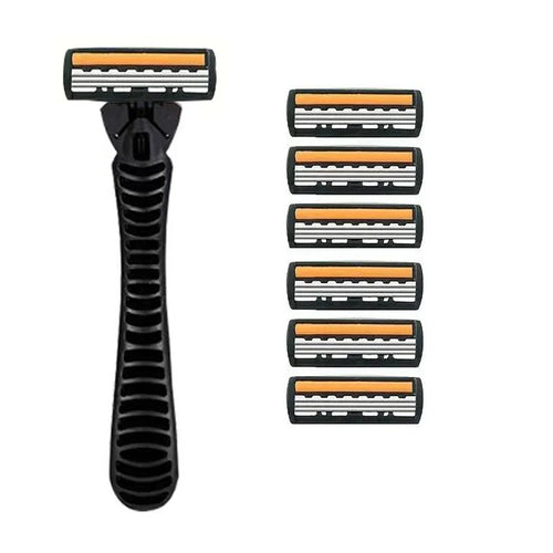 3-layer Stainless Steel Blade Men Razor Washable For Travel For Home