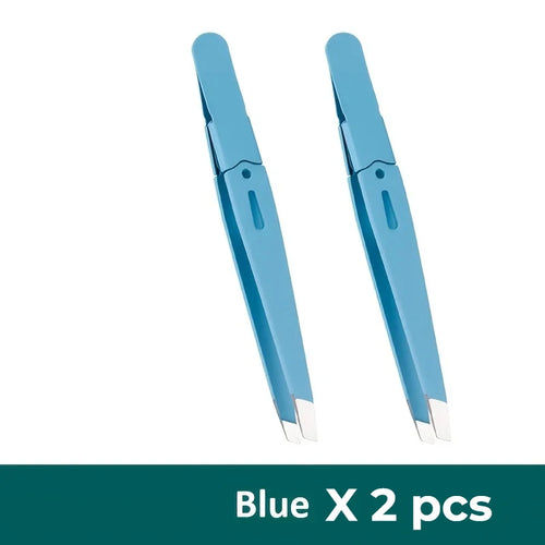 Eyebrow Tweezer Colorful Hair Beauty Fine Hairs Puller Stainless Steel