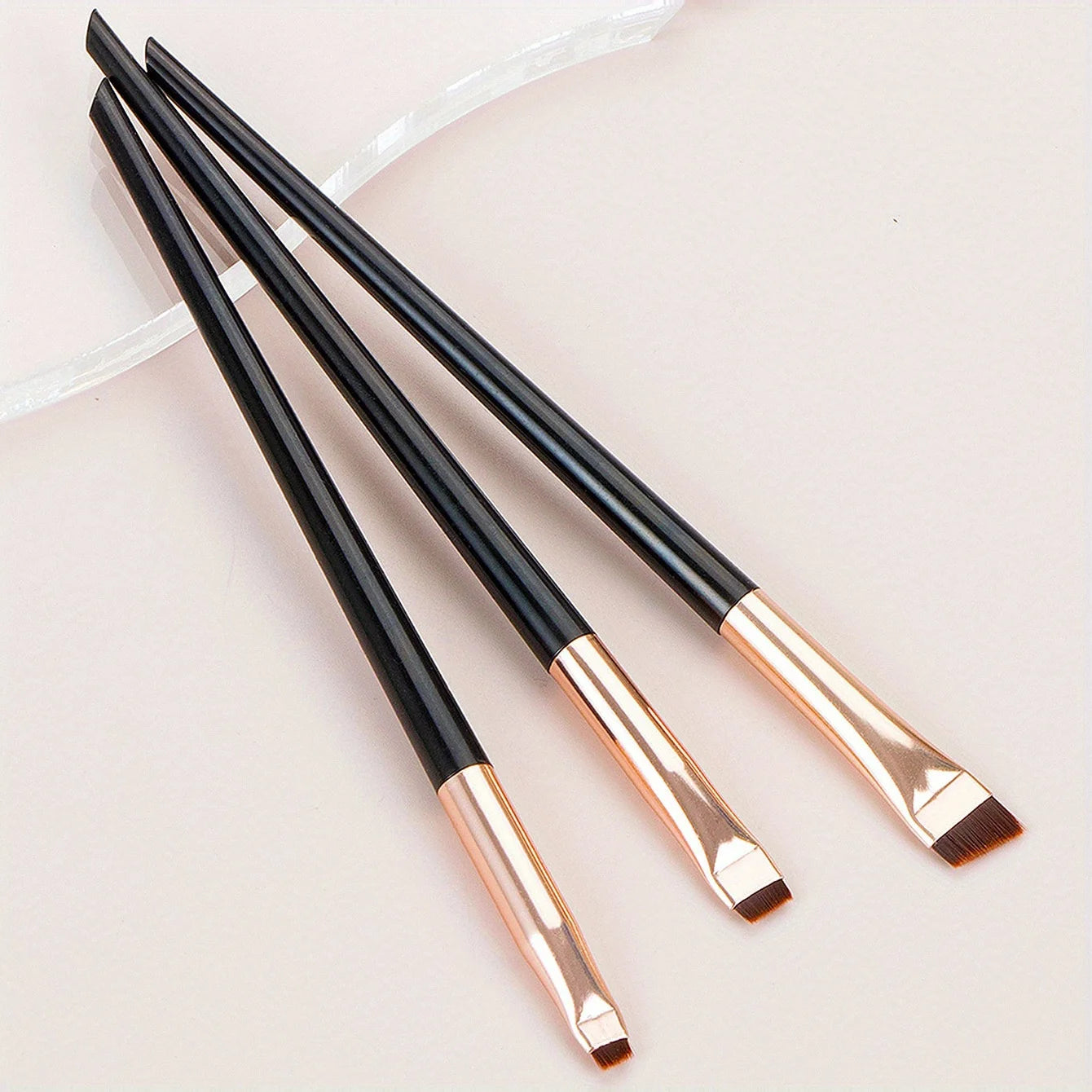 3pcs Makeup Brush Set,Blade eyeliner brush fine oblique head eyebrow