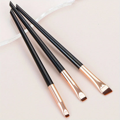 3pcs Makeup Brush Set,Blade eyeliner brush fine oblique head eyebrow