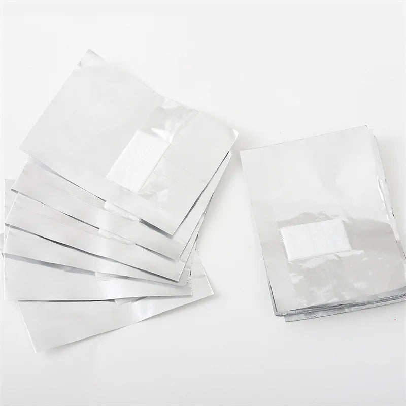 100Pcs Bag Aluminium Foil Nail Art Soak Off Polish Nail Removal Wraps