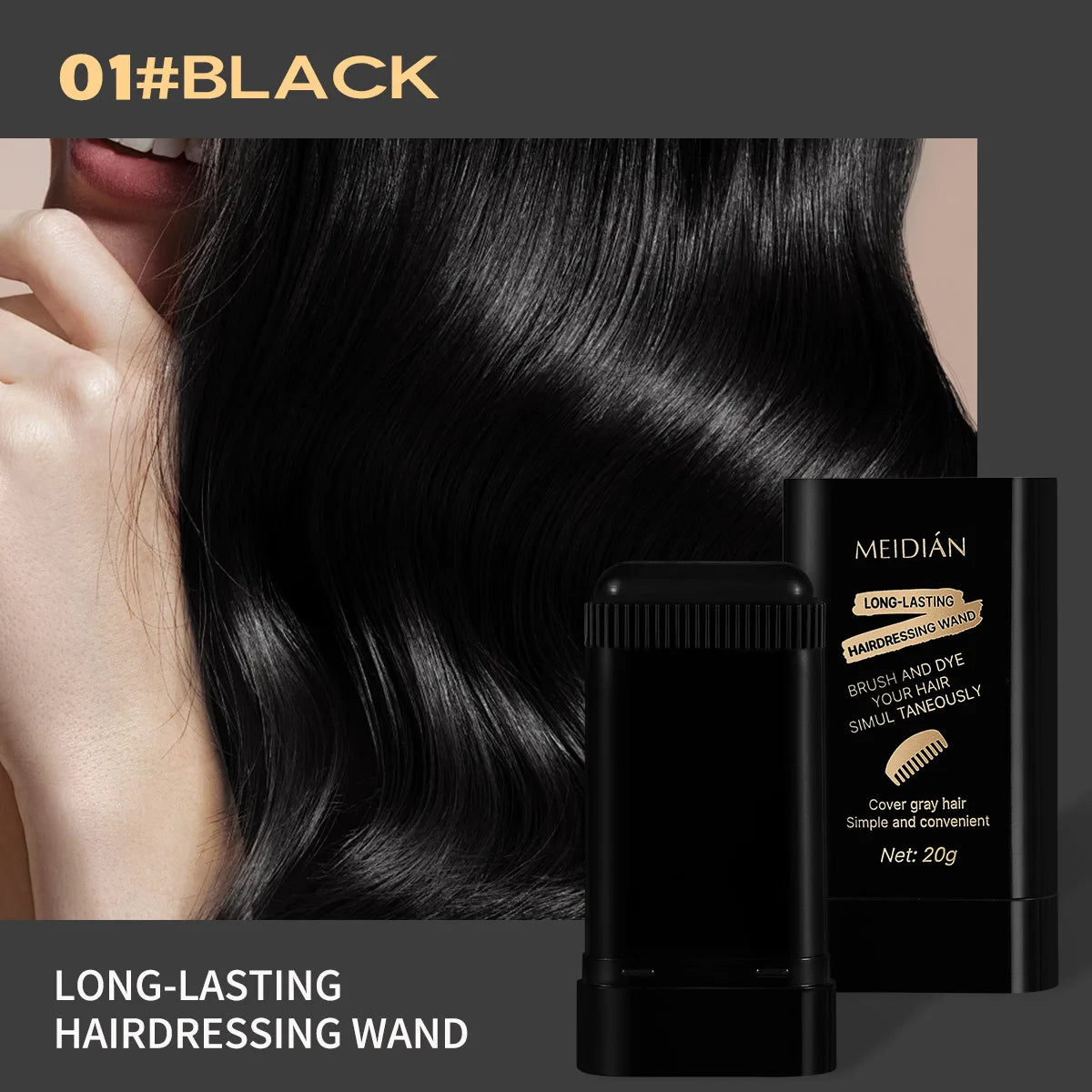 Magic Root Touch Up Pen Hair Dye Stick - Ammonia Free Temporary Gray