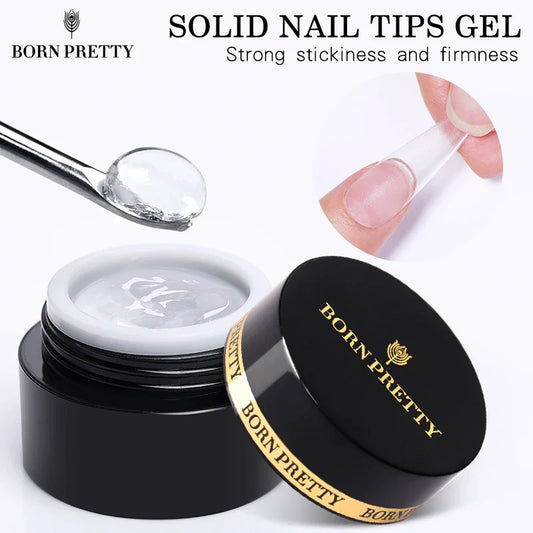 BORN PRETTY Solid Nail Tips Gel 5g Transparent UV LED