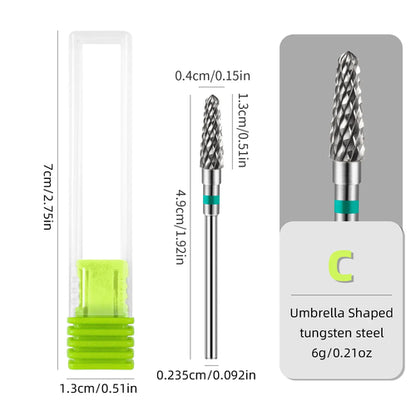 Tungsten Carbide Nail Drill Bits for Gel Polish Removal High Hardness