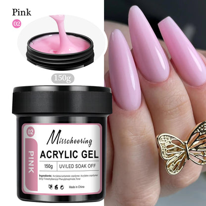 1Jar 150g Poly Nail Gel UV LED Cured Builder Nail Gel Acrylic Crystal