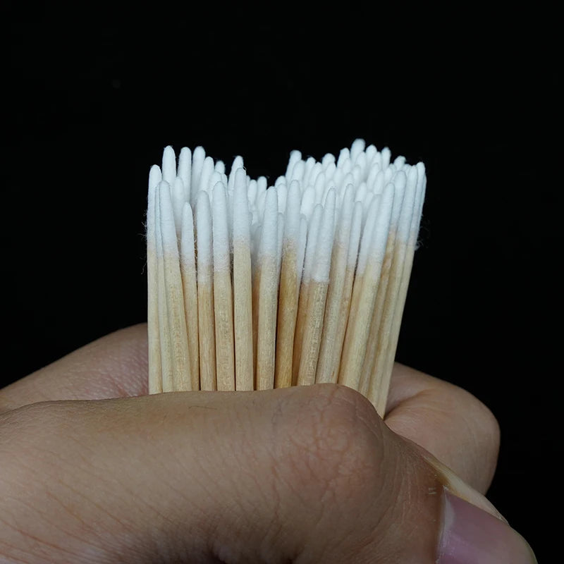 300Pcs Nails Wood Cotton Swab Clean Sticks Nail Polish Remover Art