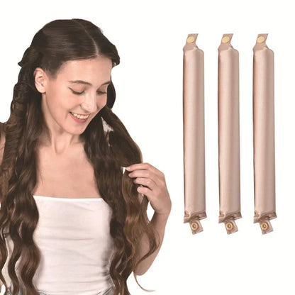 Heatless Hair Curlers Satin Curling Rod Headband No Heat Silk Curls
