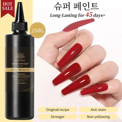 BORN PRETTY 250g Super Top Coat Professional Nail Art Soak Off Top