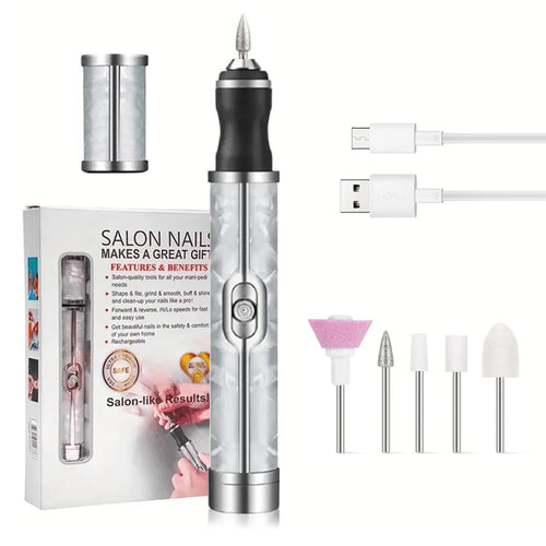 LINMANDA Electric Nail File Set Nails 4 Speeds Cordless Acrylic Nail