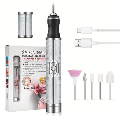 LINMANDA Electric Nail File Set Nails 4 Speeds Cordless Acrylic Nail