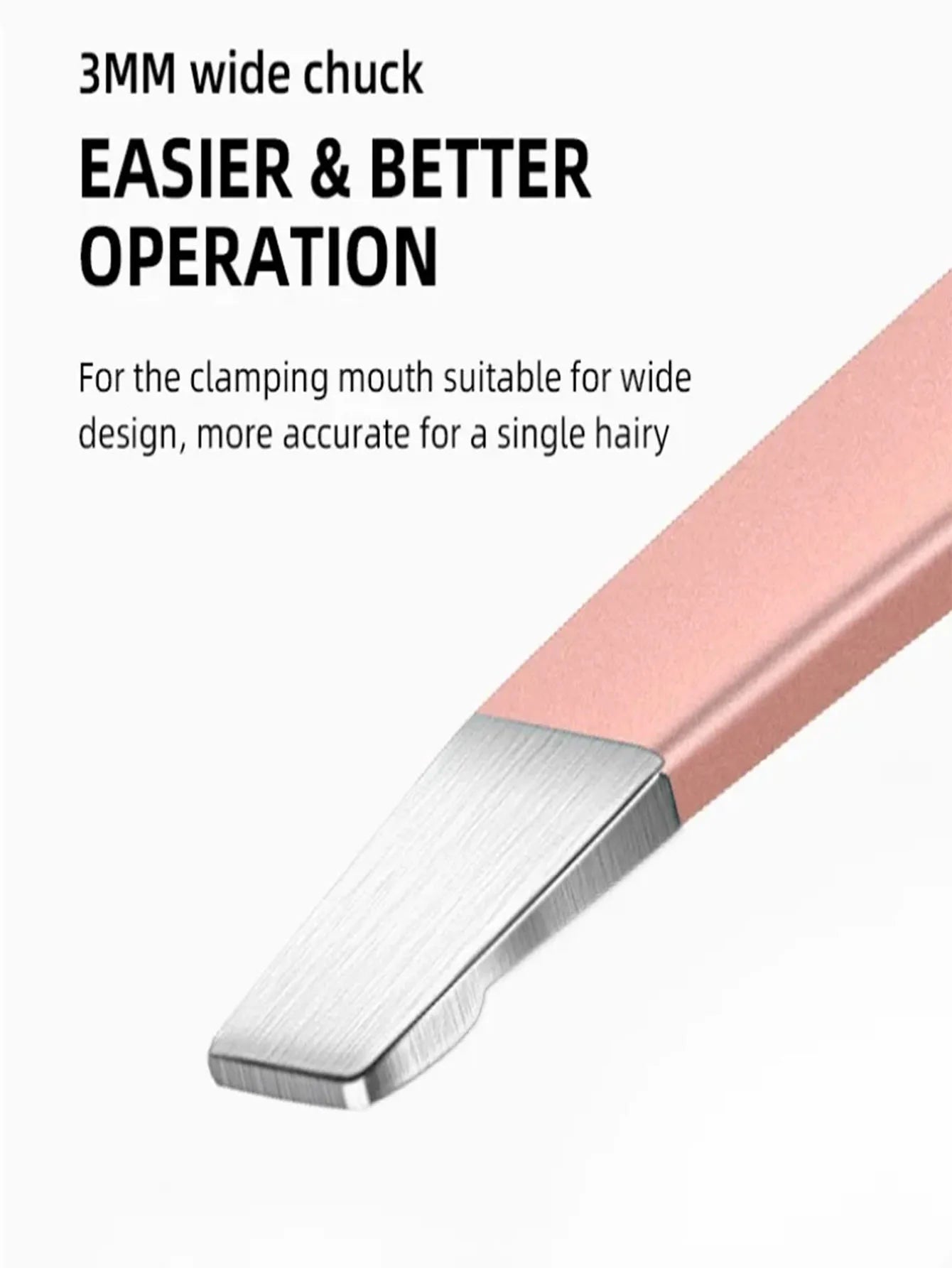 4 Sets of Pink Tweezers for Daily Cleaning of Eyebrows, Eyelashes and
