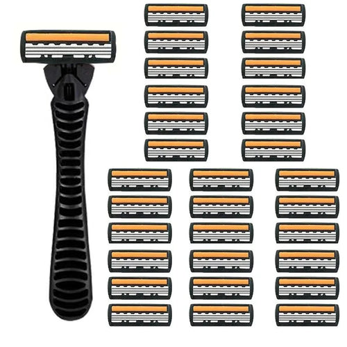 3-layer Stainless Steel Blade Men Razor Washable For Travel For Home