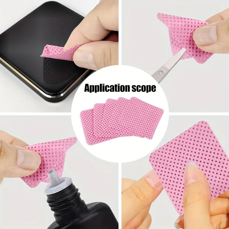 50 Pieces of Velvet-Free Nail Wipes, Super Absorbent Nail Wipes for