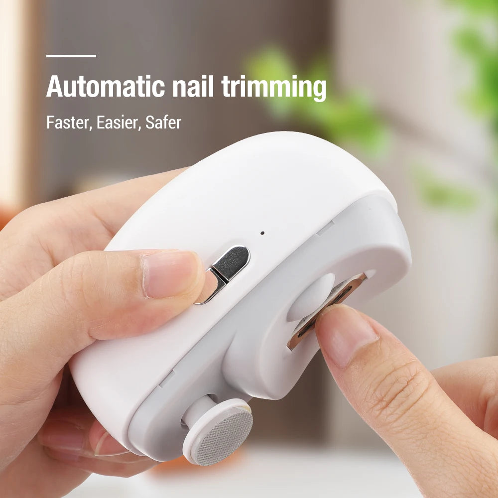 Electric Auto Nail Clippers Manicure Anti-Splash Nail Trimmer For Baby