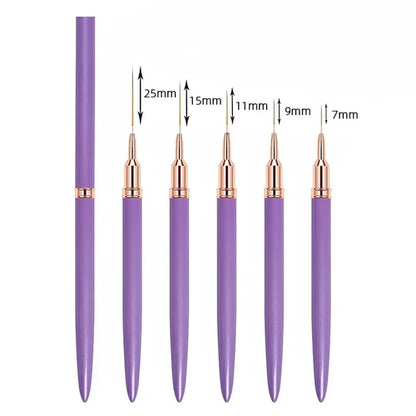 LULAA Nail Art Liner Brushes Painting Detail Nail Brushes for Nail Art