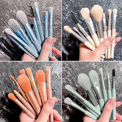 New 8Pcs Makeup Brush Set Makeup Concealer Brush Blush Loose Powder