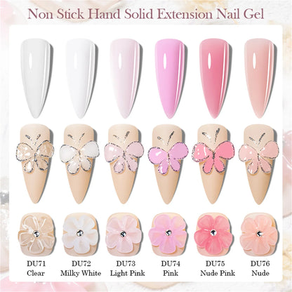 Clear Non-Stick Hand Extension Gel Nail Polish 3D