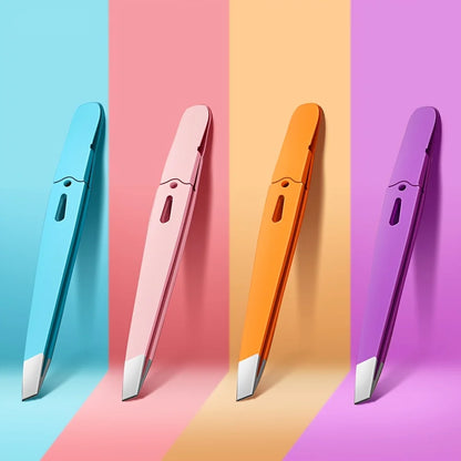 Eyebrow Tweezer Colorful Hair Beauty Fine Hairs Puller Stainless Steel