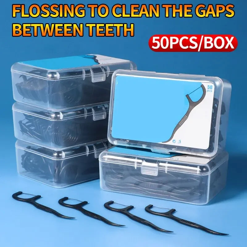 150pcs Dental Floss Plastic Toothpicks Disposable Cleaning between