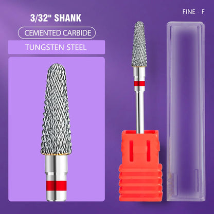 Ceramic Tungsten Carbide Nail Drill Bit Rotate Burr Milling Nail