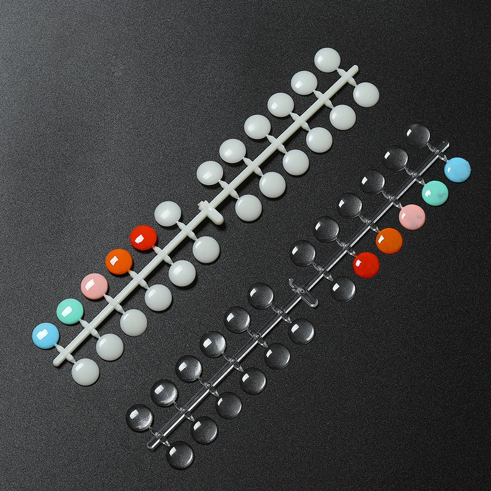 TP 120pcs Nail Polish Display Table With Stickers Polka Dot Color Card