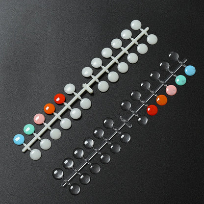TP 120pcs Nail Polish Display Table With Stickers Polka Dot Color Card