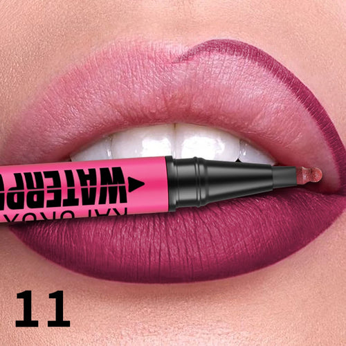 1PC Liquid Matte12-Color Lipliner Pencil Waterproof Plumping Stain