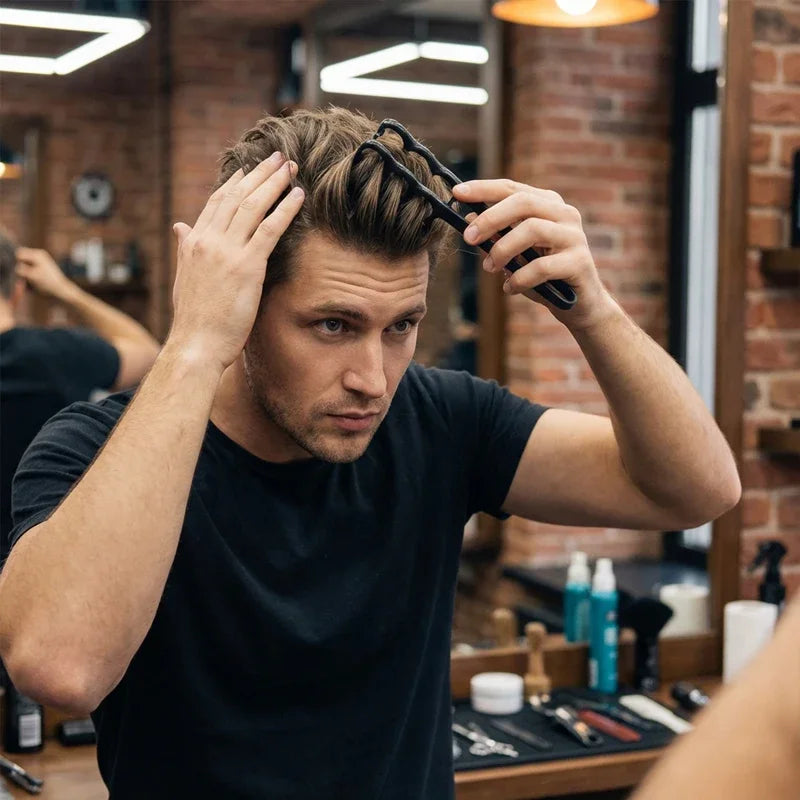 Volumizing Detangling Hair Comb for Men Wide Tooth Styling Tool for