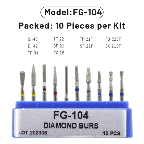 AG 1 Box Dental Diamond Burs Drill for High Speed Handpiece Dentist