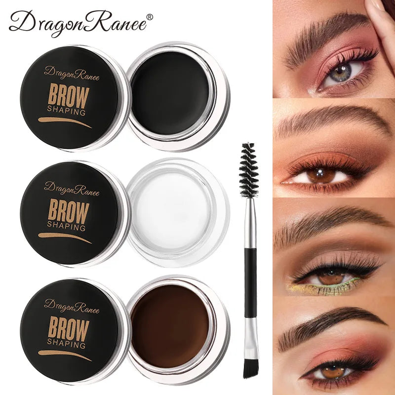 White Bushy Eyebrow Gel - European & American Style, Long-lasting