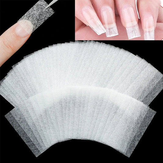 Fiberglass Non-woven Silks Manicure Building 10/20/50Pcs Nail