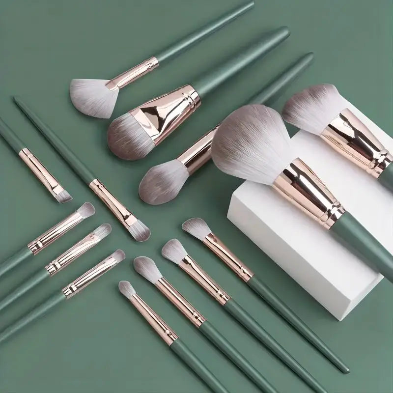 14Pcs Makeup Brushes Set Large Fluffy Soft Eye Shadow Foundation Brush