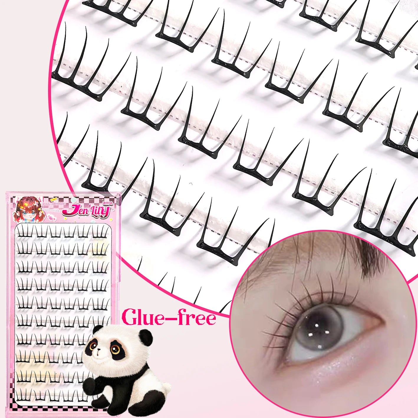 Korean Stylish False Eyelashes K-pop Inspired Design Comic Fluffy
