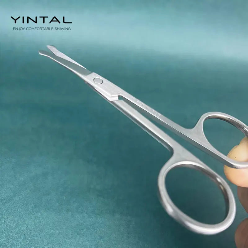 Stainless Steel Round Safety Scissors Eyebrow Makeup Scissor Beauty
