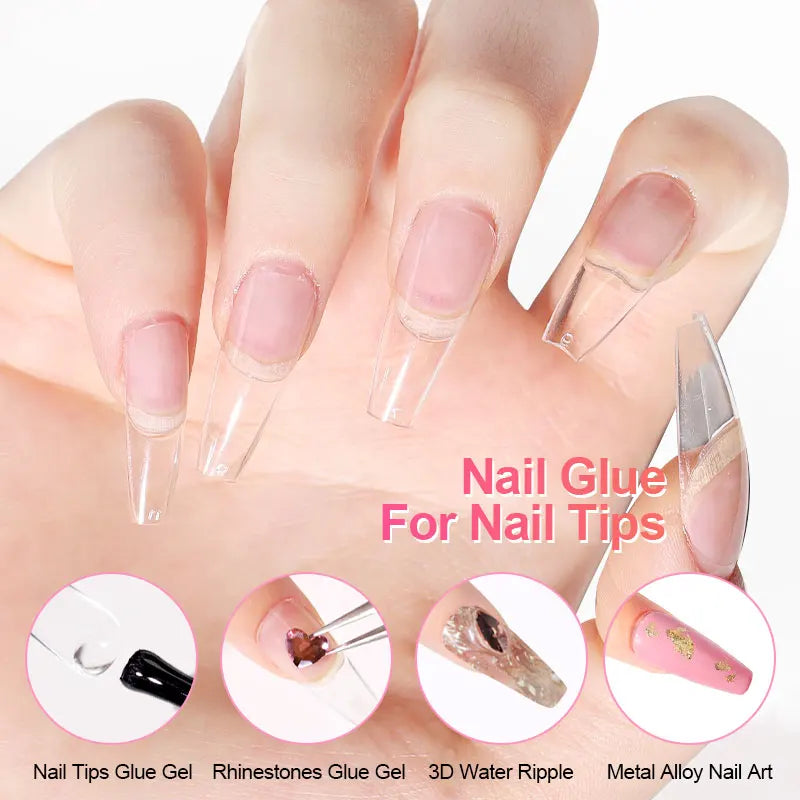LIMEGIRL Nail Tips Glue Gel 7.5ml uv Glue for false Nail Gel Polish