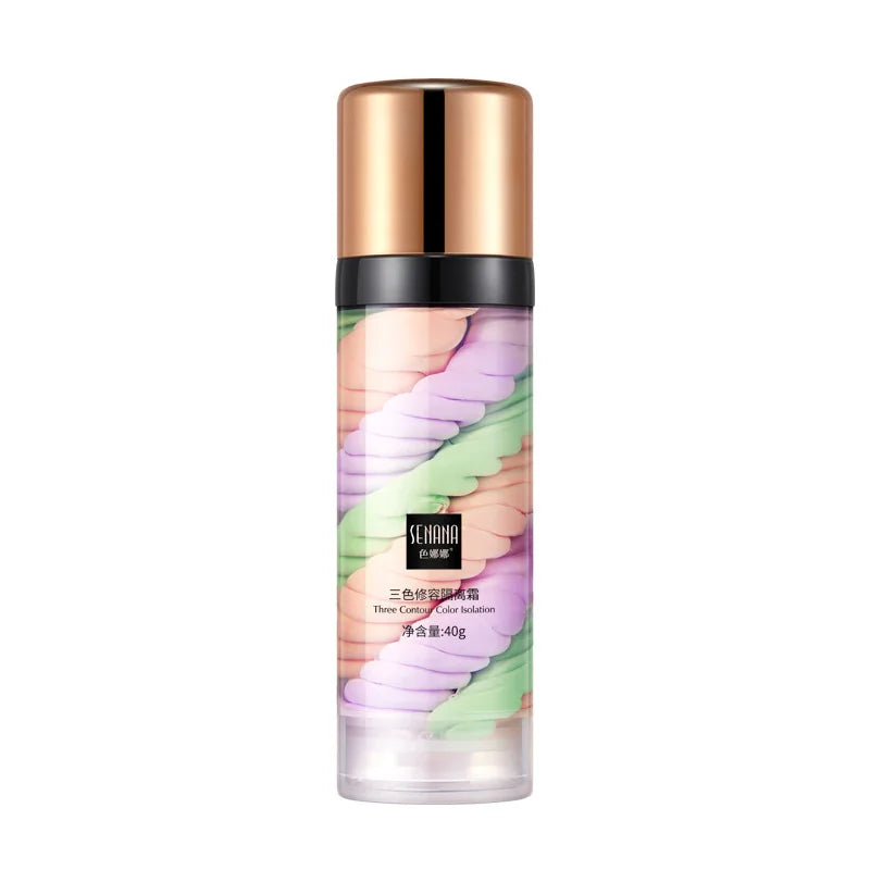 Three color press release cream concealer isolate makeup facial base