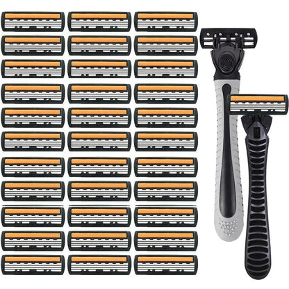 3-layer Stainless Steel Blade Men Razor Washable For Travel For Home