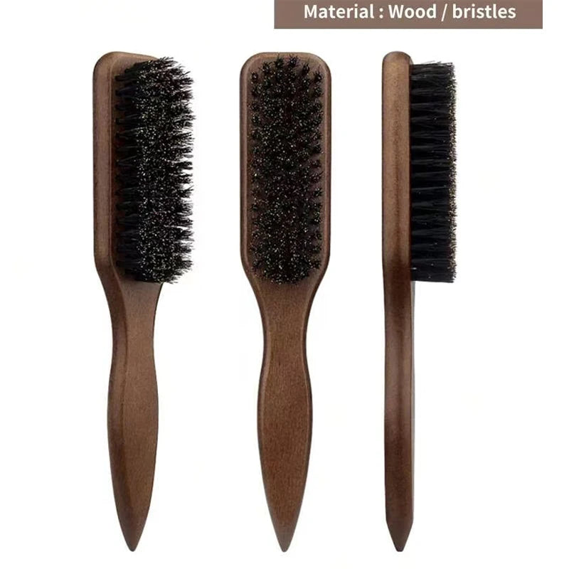 Boar Bristle Hair Brush (Unisex) - Fragrance-Free Professional Barber