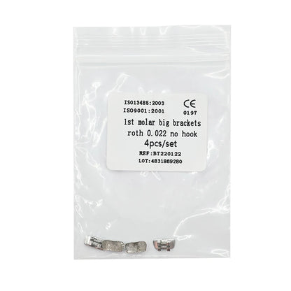 10pcs/Pack Dental Orthodontic Lingual Button Bottom Bondable Metal