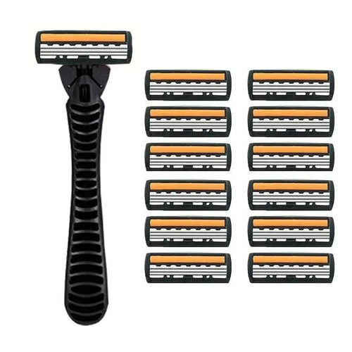 3-layer Stainless Steel Blade Men Razor Washable For Travel For Home