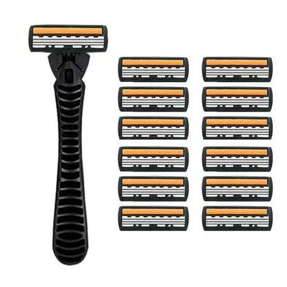 3-layer Stainless Steel Blade Men Razor Washable For Travel For Home