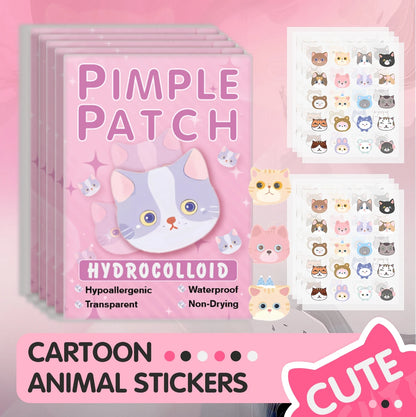 600pieces of cartoon cat acne patches, facial acne patches, concealer