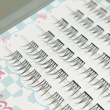 Mixiaohe Glue-Free False Eyelashes 48 Clusters 10-13mm C Curl Beginner