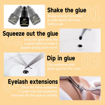 DIY 5ml Fast Drying Strong False Eye Lash Extension Glue Adhesive