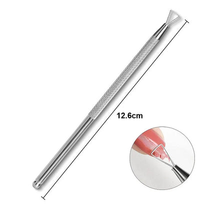 Double-ended Stainless Steel Cuticle Pusher Dead Skin Push Remover For