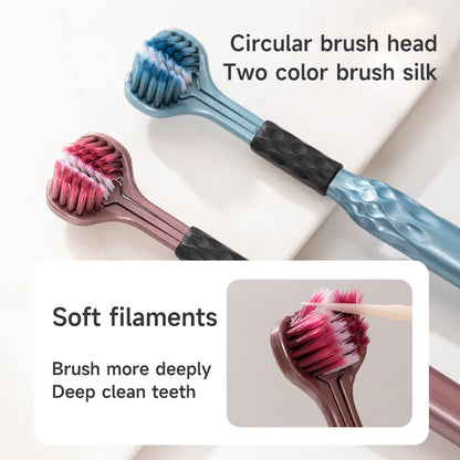 3D Manual Toothbrush 6pcs Three sided U-shaped Soft Toothbrush for